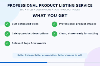 professional shopify amazon daraz product listing with SEO