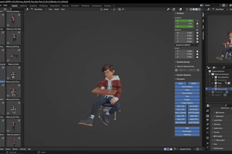 3d caricature rig, rig3d for lens studio,export for viseme,live3d rigger,viseme