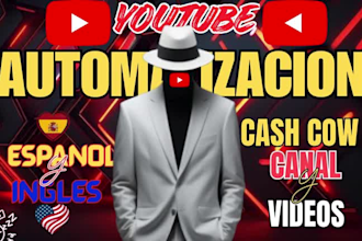 hacer rentable ingles y espanol youtube canal de cash cow, videos sin rostro