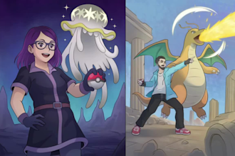 pokemon trainer pokemon team with background, pokemon card game