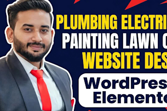design a plumbing electrician painting lawn care home services website