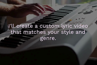 produce a cinematic animated lyric video for your song