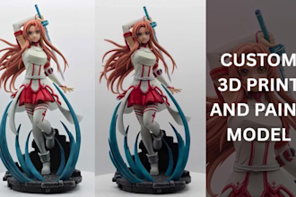 3d print and paint anime figure 3d model action figure statue stl resin printing