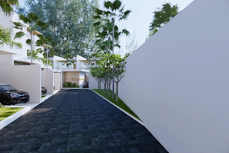 design tropical villa and create architectural 3d rendering