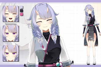 design rig live2d vtuber model vtuber studio vtuber rigging outfits accessories