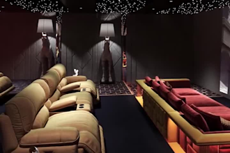 design your home theater or acoustic room design, interior home cinema design
