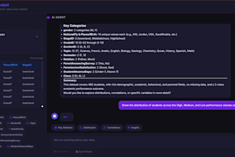 build an ai data analysis web app to chat with your data