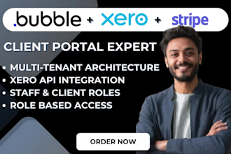 bubble io app xero integration mvp saas client portal bubble io xero API