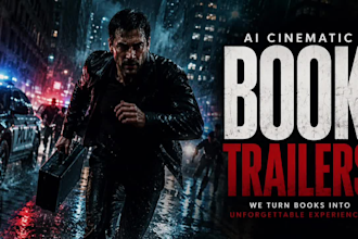 cinematic book trailer, ai book trailer and book teaser