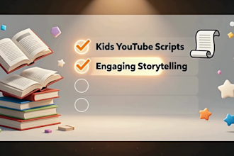 write engaging youtube scripts for kids channel and children stories