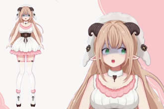 design and rig live 2d vtuber model 2d vtuber model vtuber commission 2d anime