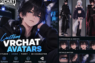 create vr character furry avatar nsfw model vtuber model furry nsfw vrchat