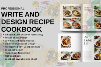 upload KDP cookbook formatting amazon paperback cookbook kindle recipe cookbook