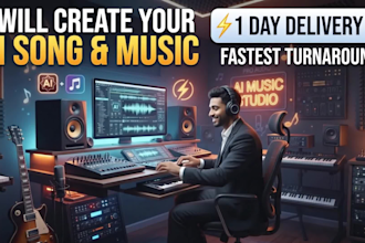 create custom stunning ai songs and ai music with 24 hour delivery