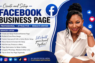 do social media setup social media account creation facebook business page setup