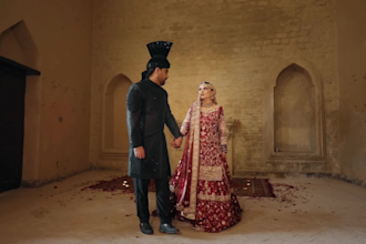 create a cinematic wedding highlight teaser video
