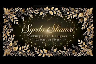 design luxury 3d floral cherry blossom name logo with diamonds