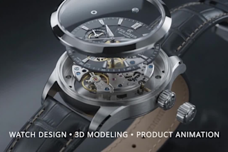 create realistic 3d watch animation, watch design product animation in 24hrs