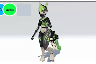 create custom furry nsfw avatar furry vrchat avatar vtuber vrm 3d model with fbt