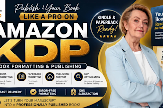 be your all in one book editor, formatter and amazon KDP expert and book editing