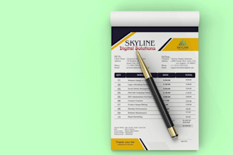 create a customized invoice using registered programs