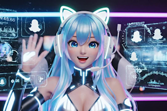 design custom 3d ar vtuber filter for snap camera and streaming