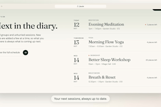 set up a calm booking website for your UK yoga or wellbeing practice