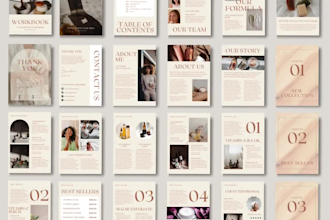 design canva beauty guide ebook skincare planner workbook pdf