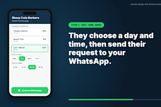 build a whatsapp booking page for your business