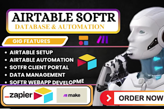 setup airtable n8n automation database interface as softr and zapier crm expert