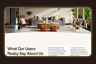 design a luxury interior design, home decor, architecture website