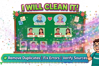 clean, fix, and verify your family tree