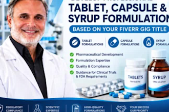 develop professional tablet, capsule and syrup formulations