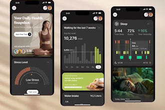 develop ai powered meditation app, sleep tracker app, mental health app, gym app