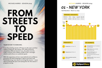 create a personalized marathon magazine from your real race data