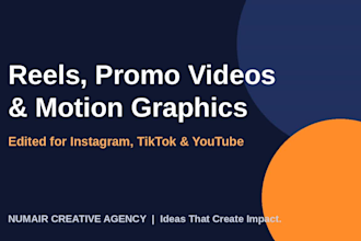 edit professional reels, promo videos and motion graphics