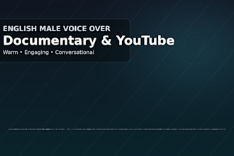 record a deep, clear and professional male voiceover