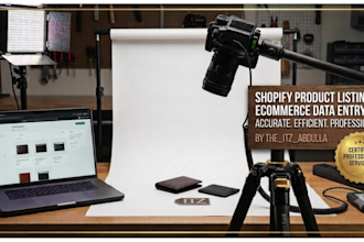 do shopify product listing and ecommerce data entry