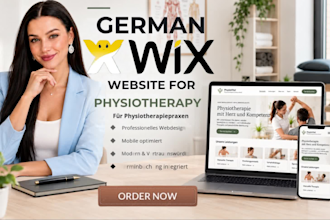 design or redesign a german wix website for your physiotherapy practice