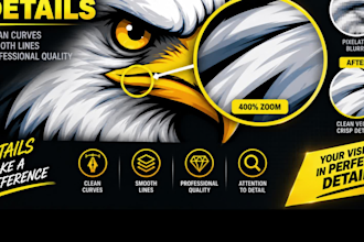 manually vectorize your logo, image or ai generated artwork