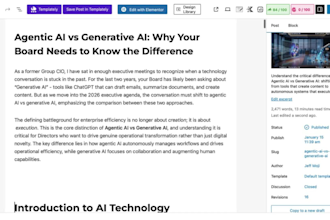 write expert SEO optimized b2b tech blog posts on agentic ai