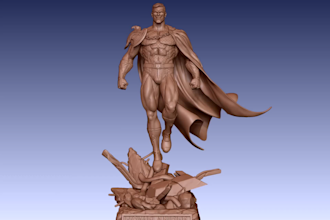 sculpt custom 3d action figures and 3d characters for 3d printing