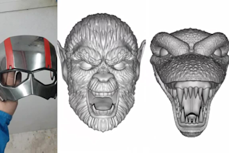 sculpt 3d mask print and paint 3d printable helmet cosplay mask armor 3d print
