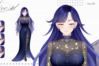design vtuber model anime vtuber rigging vtube studio live2d vtuber vbridger
