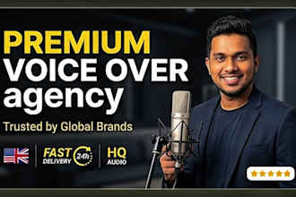 record a pro male voice over in 24hrs