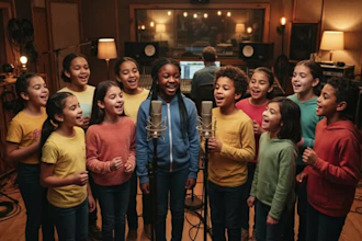 record children gospel choir vocals and background harmonies for your track