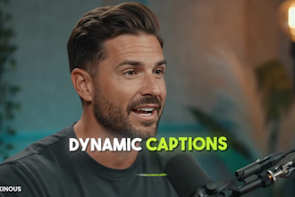 do video editing of youtube video podcast to shorts with captions, color grading
