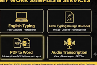 do fast english and urdu typing, pdf to word and audio translation
