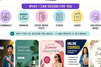 design custom instagram posts, flyers and canva ads