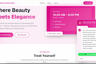 create an ai chatbot with website and whatsapp booking integration